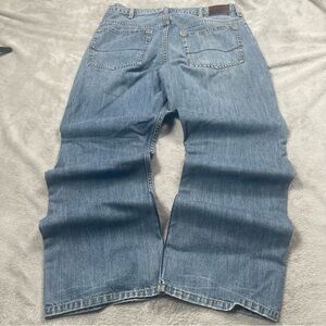 VTG Lee Dungarees Baggy Jeans Mens 33x29 Relaxed Bootcut Blue Denim Y2K Skater